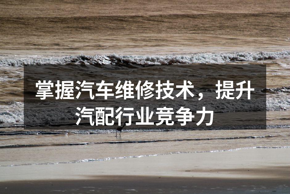 提升汽车维修技术